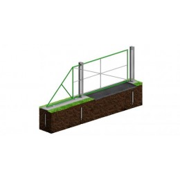 Ворота откатные каркас 4000х2000 мм RAL 6005