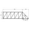 Ворота откатные каркас 5000х1700 мм RAL 6005