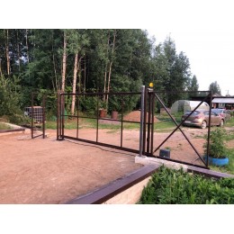 Монтаж откатных ворот