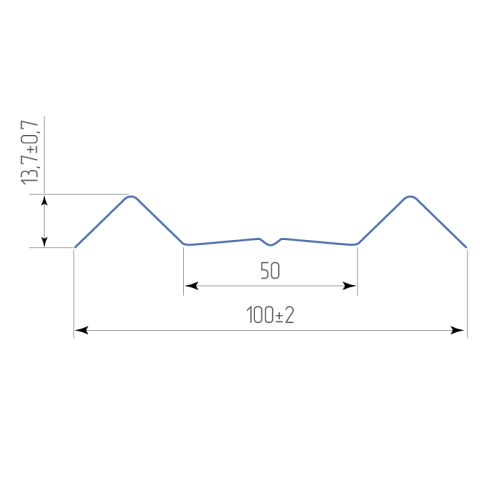 Штакетник металлический 100 мм М-образный 2000 мм фигурный PE 0,4 мм RAL3005