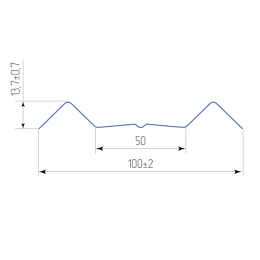 Штакетник металлический 100 мм М-образный 2000 мм фигурный PE 0,4 мм RAL8017