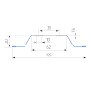 Штакетник металлический 125 мм П-образный 1250 мм прямой ДВС PE 0,45 мм RAL8017