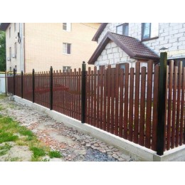Забор из евроштакетника  (H=2 м)